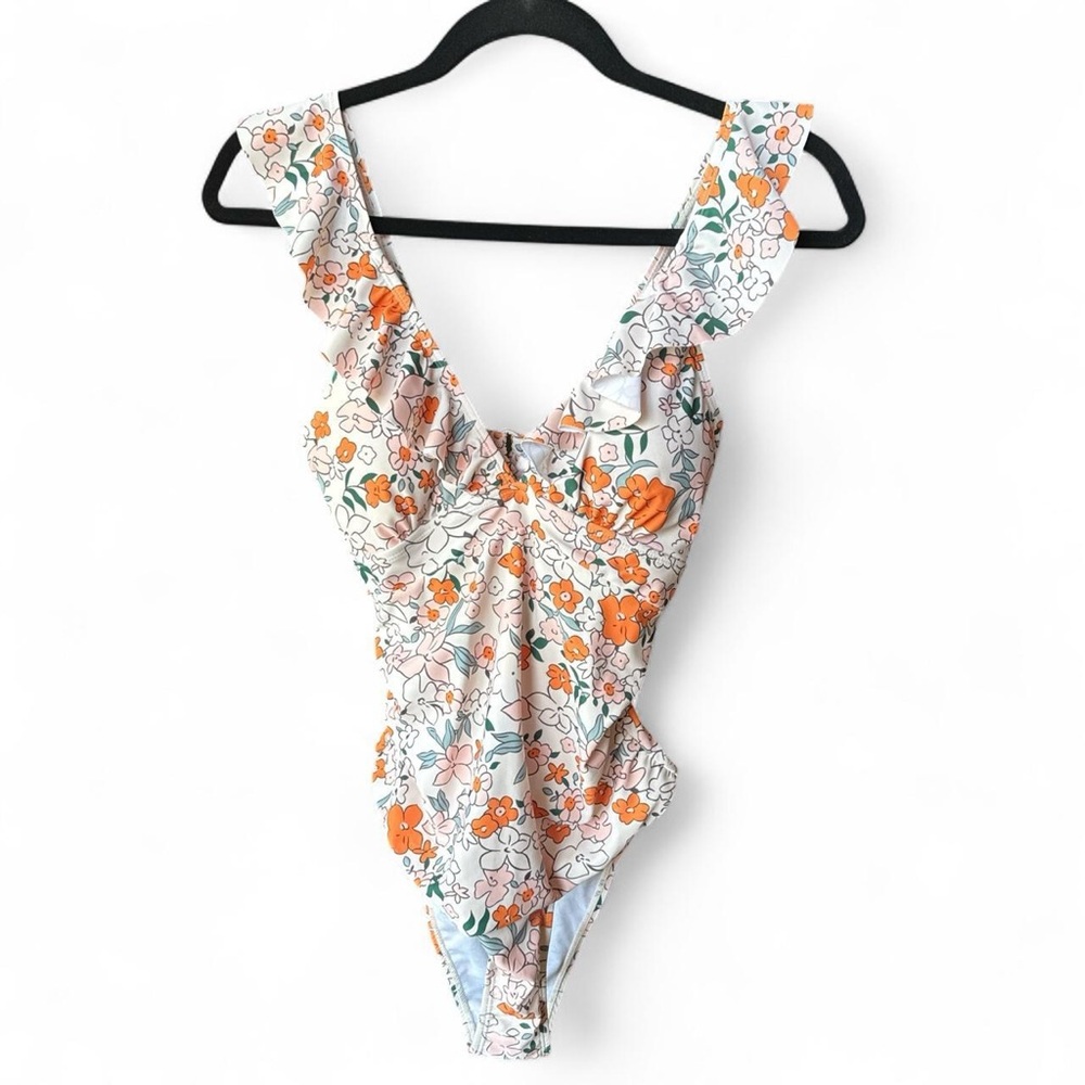 Floral Ruffle One-Piece Swimsuit